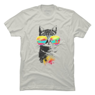 Men's Design By Humans Cat Breeze By Artemple T-Shirt