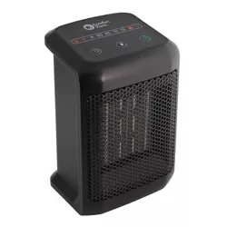 Comfort Zone 1500 Watt Energy Save Heat Control with Adjustable Thermostat Safety Tip-Over & Overheat Protection Personal Space Heater CZ463EBK Black