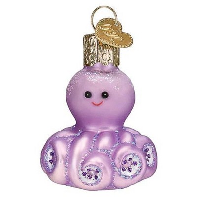 Old World Christmas 2.0 Inch Mini Octopus Shy Animal Camouflage Tree Ornaments