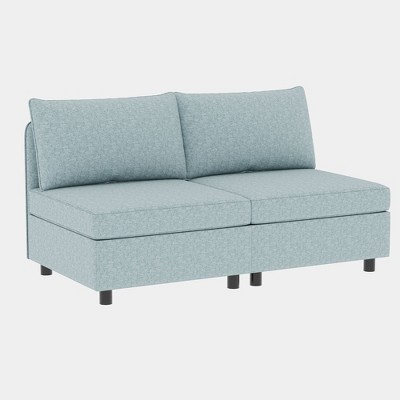 NicBex 68 Inch Loveseat Sofa with Armrest Mid-Century 2 Seater Loveseat Couch with Hidden Storage Space for Living Room