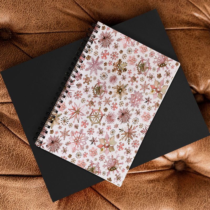 Ninola Design Snowflakes Watercolor Pink Spiral Notebook - Deny Designs, 4 of 5