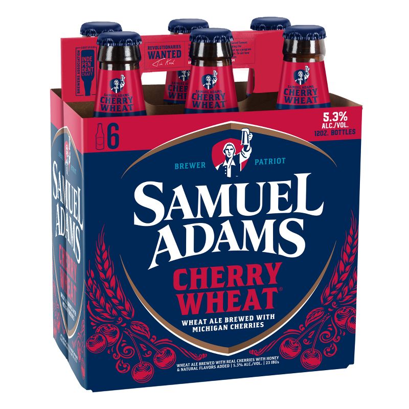 Samuel Adams Cherry Wheat Beer - 6pk/12 fl oz Bottles, 6 of 8