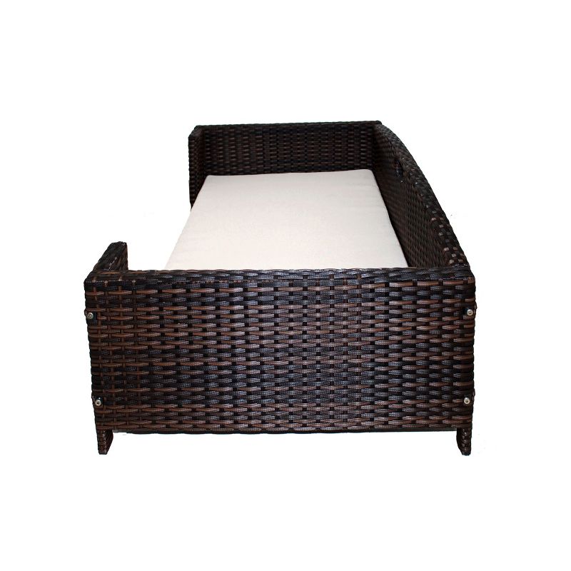 Iconic Pet Beds for Dogs and Cats - Rattan Rectangular Sofa - Brown, 2 of 14