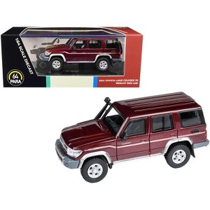 2014 Toyota Land Cruiser 76 Merlot Red Metallic 1/64 Diecast Model Car by Paragon Models - 1 of 4