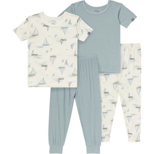 Modern Moments™ by Gerber Toddler Gender Neutral 4-Piece Tight Fitting Pajamas Set - 1 of 4