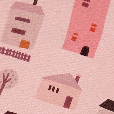 pink and coral houses