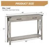 Coolmee 31 inch Console Table with Drawers and Open Shelf, 2-Tier Narrow Sofa Table for Entryway, Living Room, Corridor - 2 of 4