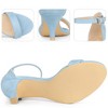 BLISSFUL STEP Women's Open Toe Ankle Strap Kitten Heels Sandals - 3 of 3