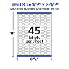 Avery Matte White Barbell Labels with Sure Feed, 1/2" x 2-1/2" - 4 of 4