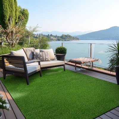 Green Artificial Grass Indoor/Outdoor Pet Training Area Rug
