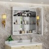 LED Medicine Cabinet with Mirror,Surface or Recessed Mount,Defogger,Memory Function,3-Color Lighting,USB&Outlet,Dimmer,and Storage Shelf - 2 of 4
