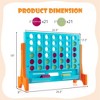 Costway Wall Mounted or Tabletop Giant 4 in a Row Jumbo 4-to-Score Connect Game Set Blue\Red\Green\Orange - 3 of 4