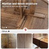 47 Inch Wood Round Dining Table for 4, Farmhouse Dinner Table with Wooden Top and Sturty Legs for Dining Room, Living Room(Table Only), Brown - 4 of 4