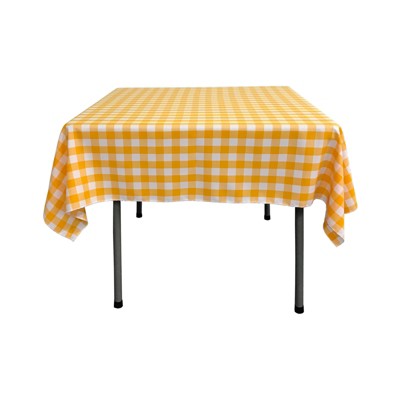 Slickblue Polyester Gingham Checkered Square Tablecloth