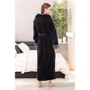 ADR Women's Robe Plush Fleece with Hood, Full Length Hooded Bathrobe Woman - 4 of 4