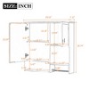 Modern Wall Mounted Bathroom Medicine Cabinet with Mirror, Over the Toilet Storage Cabinet with 2 Doors, Adjustable Shelves & Towel Bar - 3 of 4