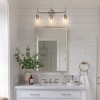 DORESshop 22 in. 3-Light Brushed Nickel Bathroom Vanity Light with Clear Glass Shades  Wall Light for Bathroom, Vanity, or Powder Room - 4 of 4