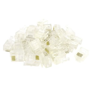 Unique Bargains RJ11 6P6C Telephone Phone Cable Connector Adapter 30PCS - 1 of 4