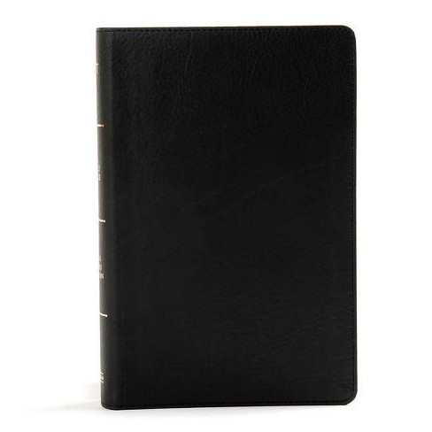 KJV Large Print Personal Size Reference Bible, Black Leathertouch - by  Holman Bible Publishers (Leather Bound)