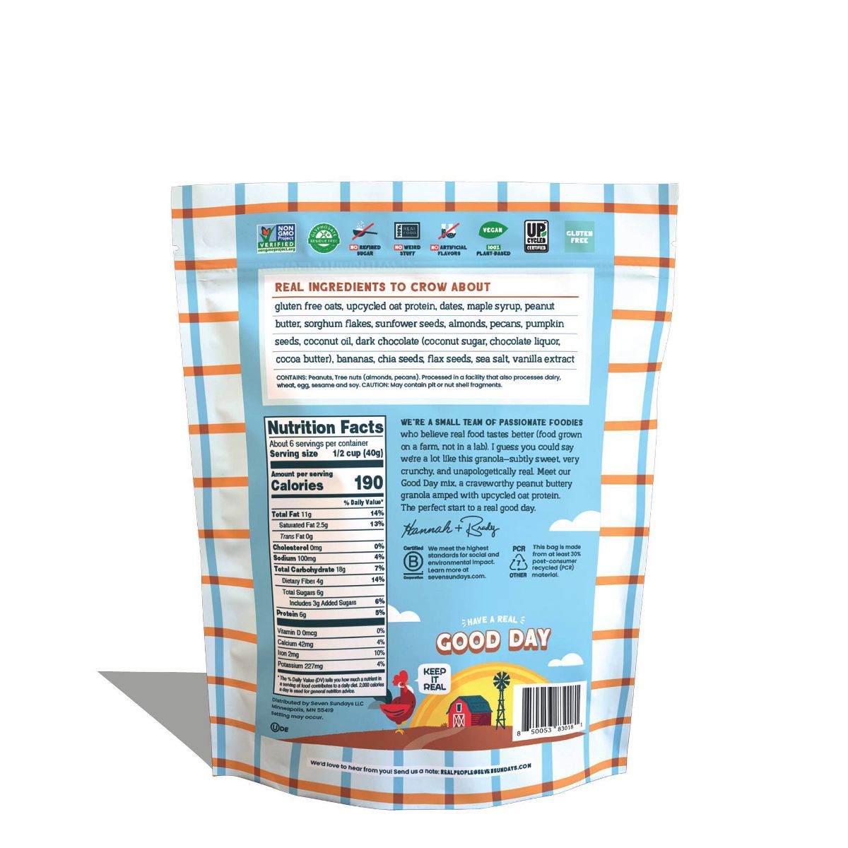 Seven Sundays Peanut Butter Chocolate Banana Granola - 8oz - thumbnail 7
