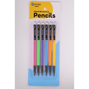 Enday Mechanical Pencils 0.7mm, Pencils Lead Office Supplies School Supplies Teacher Drawing Drafting Assorted Barrel Colors 6 Pack - 1 of 1
