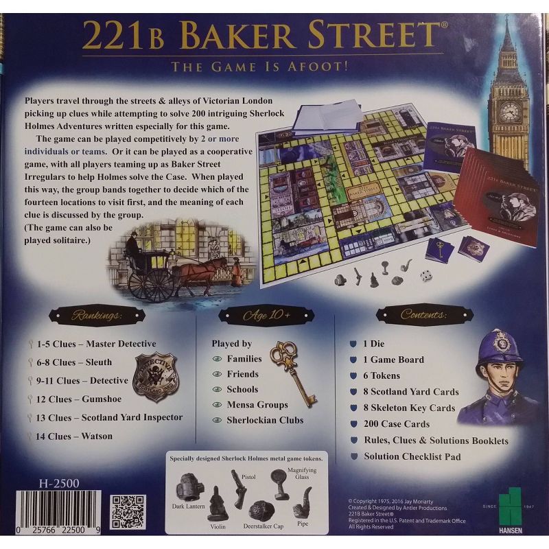 Sherlock Holmes 221B Baker Street Board Game, 2 of 4