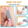 Unique Bargains Stainless Steel Side Slanted Clipper Cutter Cuticle Trimmer Silver Tone 2 Pcs - 3 of 4