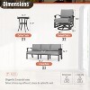 ALAULM Aluminum Patio Furniture Set Modern Metal Outdoor Conversation Sets w/45in Propane Fire Pit Table, Swivel Rocking Chairs w/5.1 Inch Cushion - 2 of 4