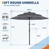 ODK 3 Tiers Patio Market Umbrella 8 Ribs, 9FT 3 Tiers Heavy Duty Outdoor Umbrella with Ventilation and Hand Crank - 2 of 4