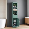 Tall Bathroom Cabinet, Freestanding Storage Cabinet with Drawer, MDF Board, Adjustable Shelf - Leovsnove - 2 of 4