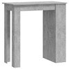 vidaXL Bar Table with Storage Rack Concrete Gray 40.2"x19.7"x40.7" - 2 of 4