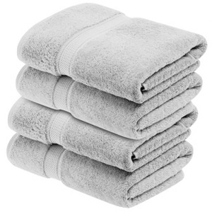 Luxury Cotton Heavyweight Ultra-Plush Bath Towel Set of 4 by Blue Nile Mills - 1 of 4