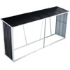 Garden log storage shed firewood rack, galvanized steel metal kit practical tools, firewood storage container with sloping roof - 4 of 4