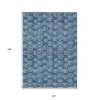 Navy Blue And Ivory Geometric Washable Indoor Outdoor Area Rug - 2 of 4