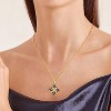 Clover Necklace for Women 14K Gold Plated Four Leaf Clover Pendant Necklace Thick Gold Double Sided Lucky Charm Jewelry - 3 of 4