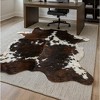 Home Mart Goods Brindle Tri-Color Cowhide Brown Black White Handmade Soft Large Cow Hide Cow Skin Leather Animal Area Rug - 6' x 7' Feet - 2 of 4