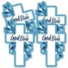 Big Dot of Happiness Blue Elegant Cross - Decorations DIY Boy Religious Party Essentials - Set of 20 - 2 of 4