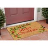 HomeRoots 24" X 36" Natural Red and Green Coir Merry Christmas Outdoor Christmas Door Mat - 2 of 3