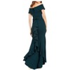 Betsy & Adam Womens Solid Off-The-Shoulder Bow-Back Gown Dress - 2 of 2