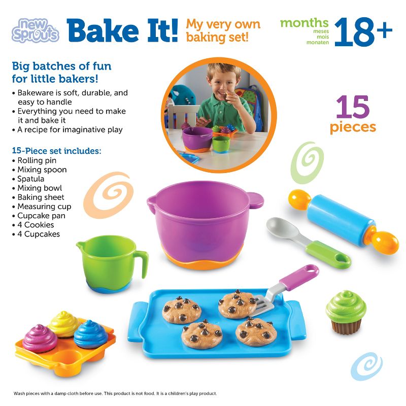 Learning Resources New Sprouts Bake It!, 15 Pieces, Ages 18 mos+, 6 of 8