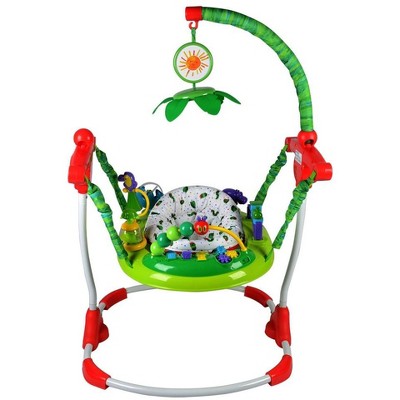 Image of Creative Baby Eric Carle's The Very Hungry Caterpillar Jumper, Built-in Sensory Toys, Lights, Flipbook and a Peek-A-Boo Mirror, 5+ Melodies
