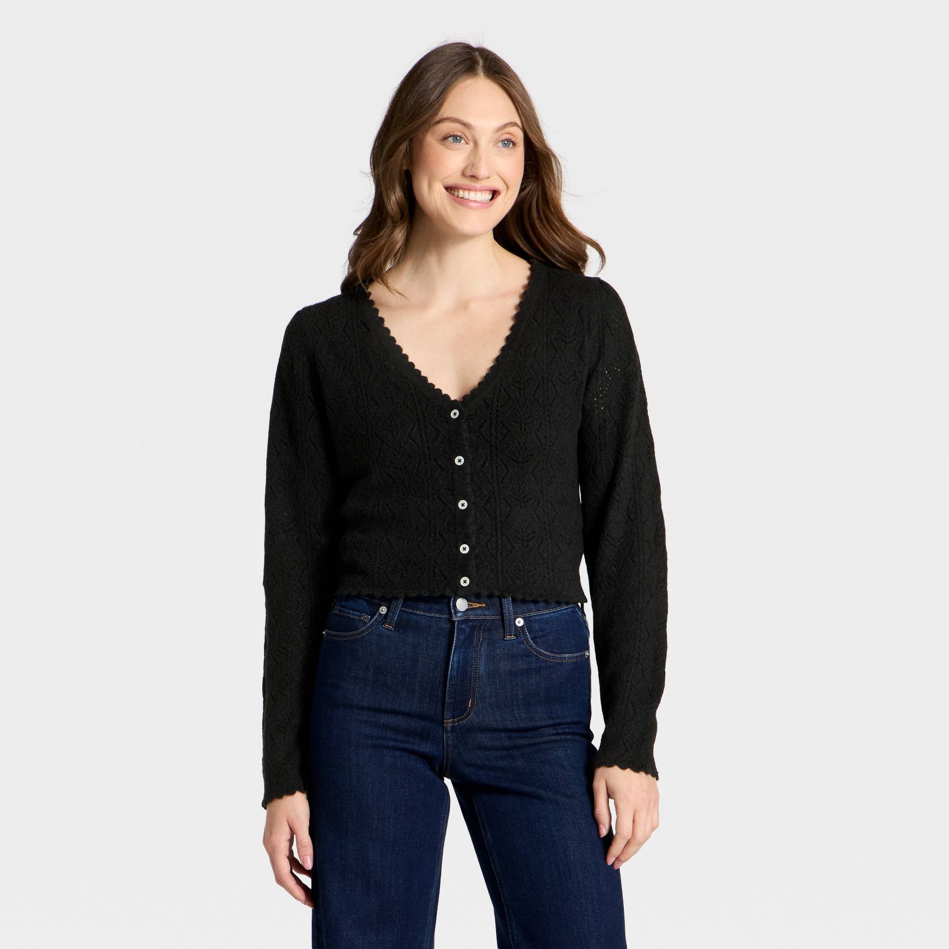 Women's Cozy Lace Cardigan Sweater - Universal Thread™
