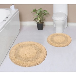 Radiant Bathroom Rugs Set, Washable Rug, Extra Soft and Absorbent bath Rug, Bath Mat Set, Bath Floor Mat Non-Slip, 2 Pcs Set(22+30), Linen - 1 of 4