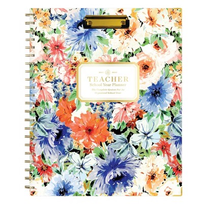 Day Designer 8.5"x11" Day Designer Teacher Lesson Planning Calendar Plus Celebration Floral Matte Lam