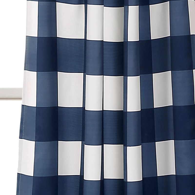 Set of 2 Kelly Checker Light Filtering Window Curtain Panels - Lush Décor, 4 of 14
