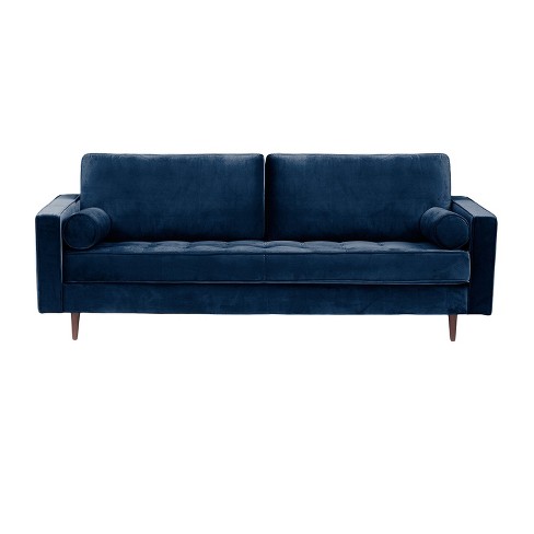 Bloomfield Mid Century Modern Sofa With Bolster Pillows