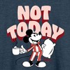 Women's - Disney - Mickey Mouse Staying In Lightweight French Terry Wide Neck Long Sleeve Shirt - 2 of 4