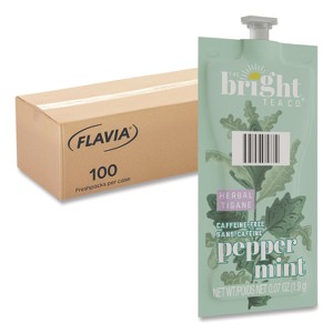 Flavia the Bright Tea Co. Peppermint Herbal Tea Freshpack - Case of 100 - 0.07 Oz - 1 of 4