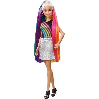 barbie rainbow hair doll