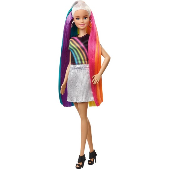 Buy Barbie Rainbow Sparkle Hair Barbie Doll For Usd 19 99 Toys R Us